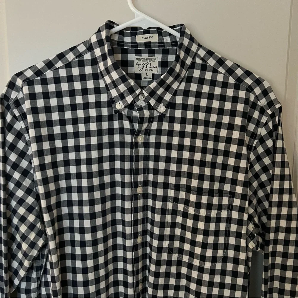 J. Crew mens long sleeve plaid button up shirt | size large - Picture 7 of 10